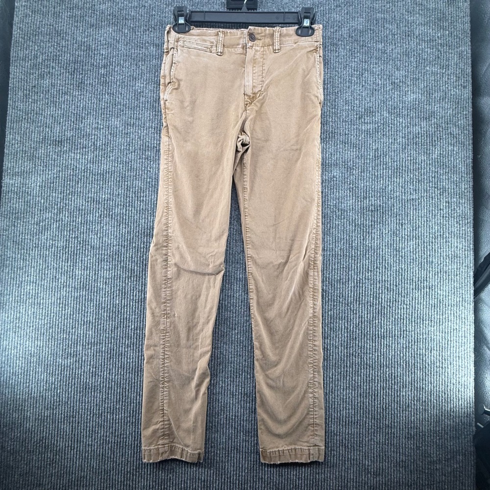 American Eagle Chino Pants Mens 29x34 Tan Good Slim Straight Stretch
